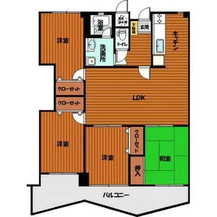 ロワールマンションやよい坂【808号室】の間取り