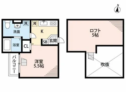CLOUD鳳(クラウドオオトリ)【203号室】の間取り
