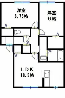サンビレッジ瑞景D棟【1階】の間取り