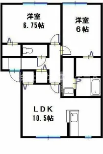 サンビレッジ瑞景D棟【1階】の間取り