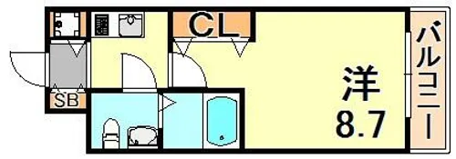S-RESIDENCE神戸磯上通【11階】の間取り