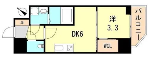 セレニテ神戸元町クレア【7階】の間取り