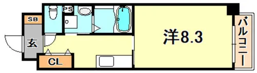 ミルト熊野【3階】の間取り