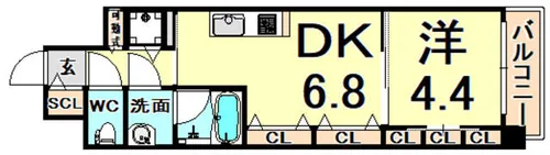 ブランTAT西宮江上町【5階】の間取り