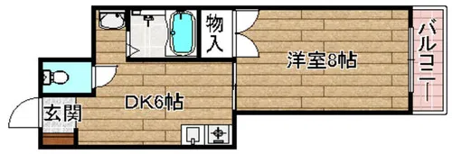 第9摂津グリーンハイツ【206号室】の間取り