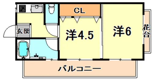 RHYTHM魚崎【3階】の間取り