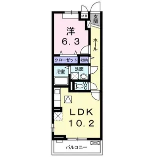 ファーストヒルズ2【1階】の間取り