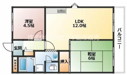 ウエストコート【3階】の間取り