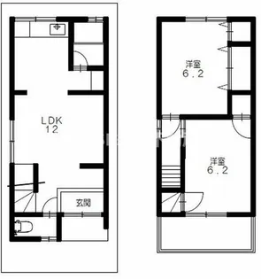 大阪府東大阪市末広町【一戸建】の間取り