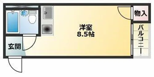キングスアベニュー流町B棟【1階】の間取り