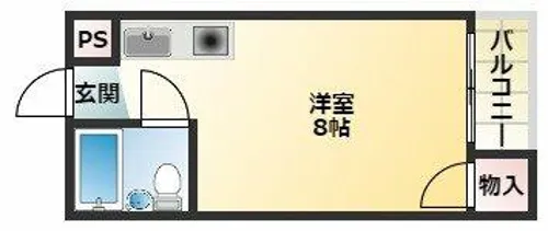 キングスアベニュー流町B棟【2階】の間取り