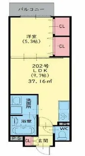 クリエオーレ角田【2階】の間取り