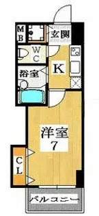 CITY SPIRE布施【6階】の間取り