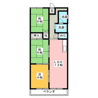 シャトーエミール【1階】の間取り