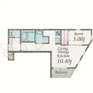 Cherim Luce 新瑞橋【1階】の間取り