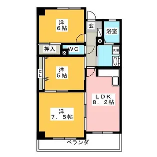 扶桑ガーデンズ【3階】の間取り