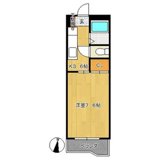 レジデンス月見【1階】の間取り