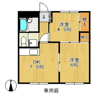 共和フラワーマンション【1階】の間取り