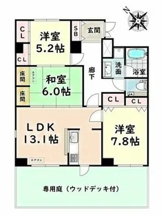 愛知県名古屋市南区平子2丁目【マンション】の間取り