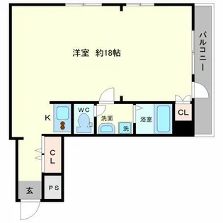南堀江スカイハイツ【4階】の間取り
