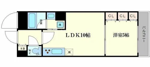 サンマイン北浜【3階】の間取り
