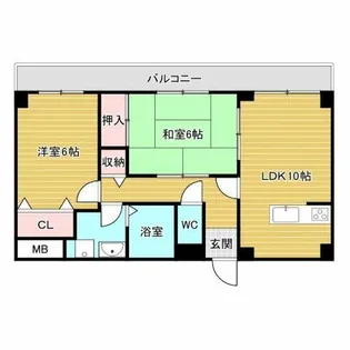 ヴィラ大鹿【2階】の間取り