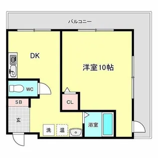 センユー四ツ橋【10階】の間取り