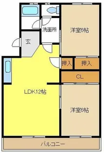 八城マンション【2階】の間取り