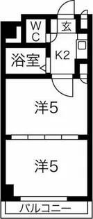 オアシス日向【12階】の間取り