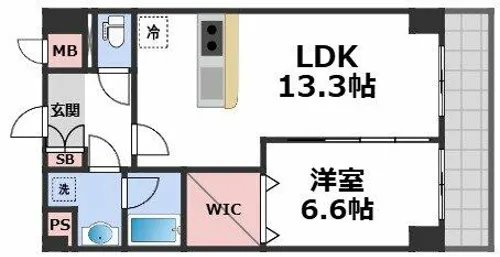 ドミールⅡ オオハマ【2階】の間取り