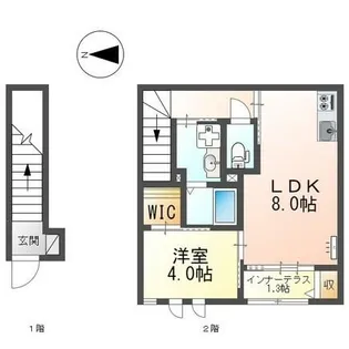 プランドール豊町【2階】の間取り