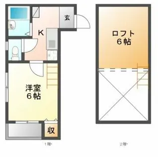 Loft2本陣【2階】の間取り