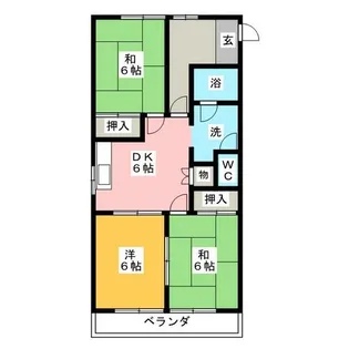 コーポソアラ北【3階】の間取り