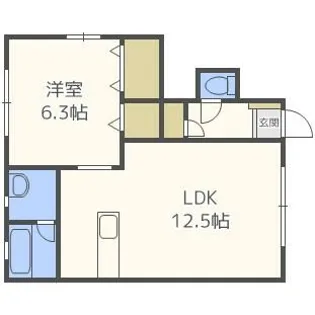 グリシーヌ笹丘【1階】の間取り