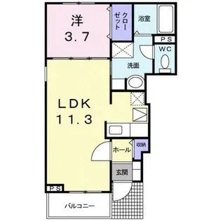 ソレアードユニティⅡ【1階】の間取り