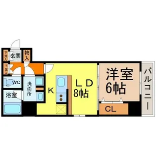 カスタリア栄【8階】の間取り