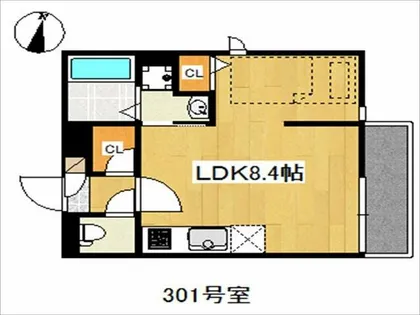 Regalest nono 西新【3階】の間取り