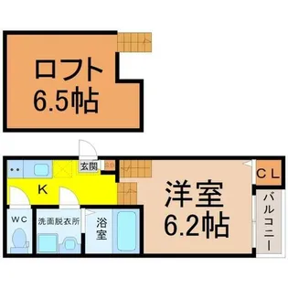 ハーモニーテラス茶屋坂通【2階】の間取り