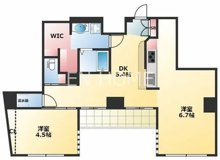 LIBMARK minamihorie【8階】の間取り