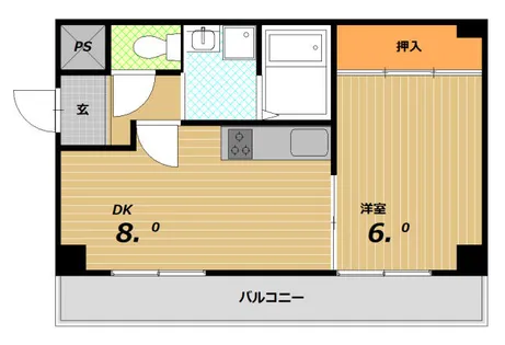 ベージュ野田【3階】の間取り