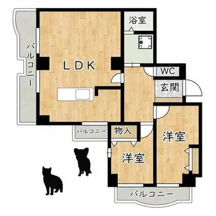 アピアランス平岡【3階】の間取り