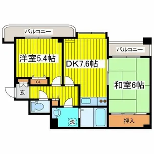 エスティ32【7階】の間取り
