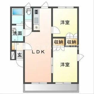 ビートルタウンパーク街D棟【201号室】の間取り