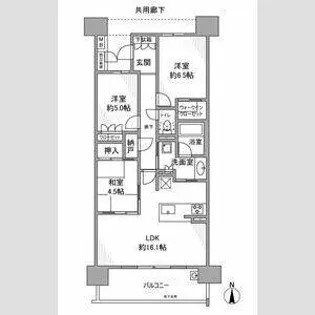 グランフォーリア高蔵寺【0号室】の間取り