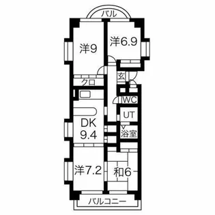 ジュノス【4階】の間取り