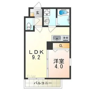 ジーメゾン泉大津ベルビュー【3階】の間取り