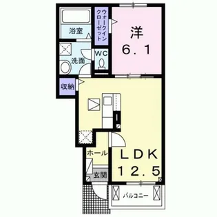 ベル・リュエル【1階】の間取り
