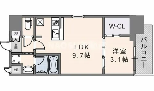 ソルテラス OSAKA EAST GATE【210号室】の間取り