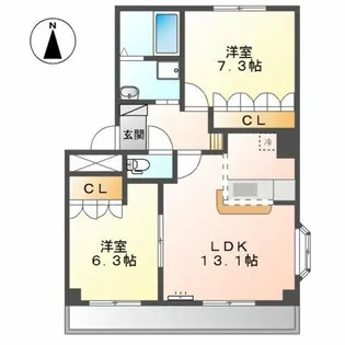 ルーエンクロノス【2階】の間取り