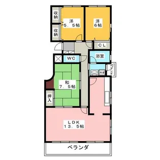 3LDKの間取り画像